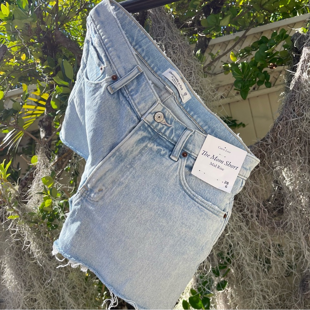 NWT Abercrombie and Fitch Mom Denim Shorts